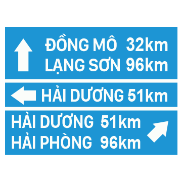 Biển số I.414d "Chỉ hướng đường"