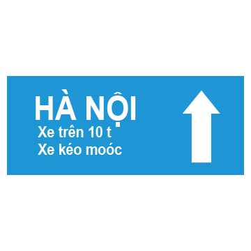 Biển số I.417b "Chỉ hướng đường phải đi cho từng loại xe"