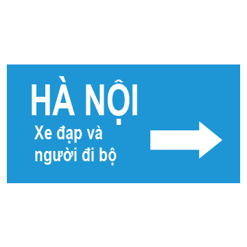 Biển số I.417c "Chỉ hướng đường phải đi cho từng loại xe"