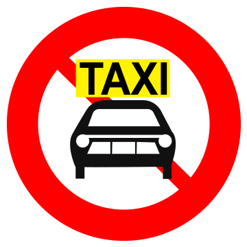 Biển số P.107b "Cấm xe ôtô taxi"