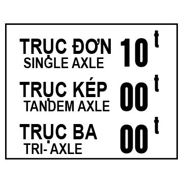 Biển số S.505c "Tải trọng trục hạn chế qua cầu"